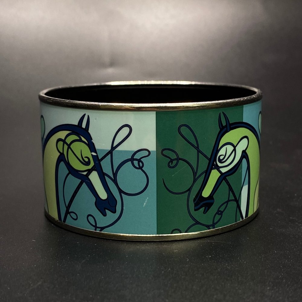 Hermes Cloisonné Enamel Bangle Bracelet,